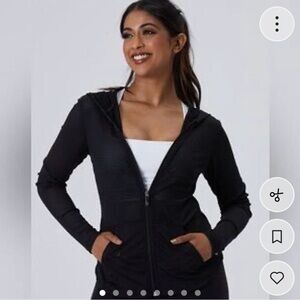 Buff Bunny Hooded Mesh Jacket Black Size Medium